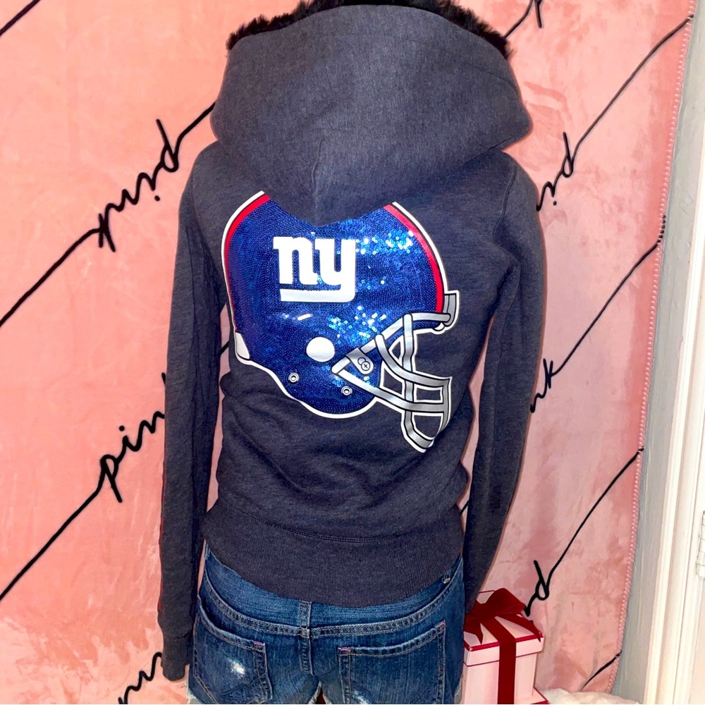*RARE Exclusive VICTORIA'S SECRET PINK NY Giants Jacket NFL Football  XS